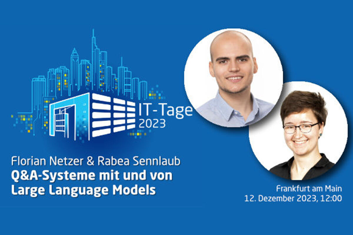 Rabea Sennlaub und Florian Netzer auf den IT-Tagen 2023