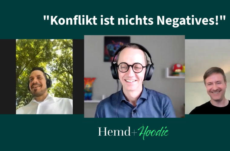 Markus Dechert und Marc Riedinger sprechen mit Frank Termer über Mediation. Zu sehen sind Videoausschnitte aus dem Podcast.